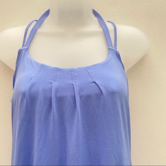 (R) Lululemon Flow and Go Tank Built in Bra Lullaby Blue Size 6 - Picture 4 of 15